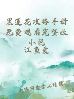 黑蓮花攻略手冊免費觀看完整版小說